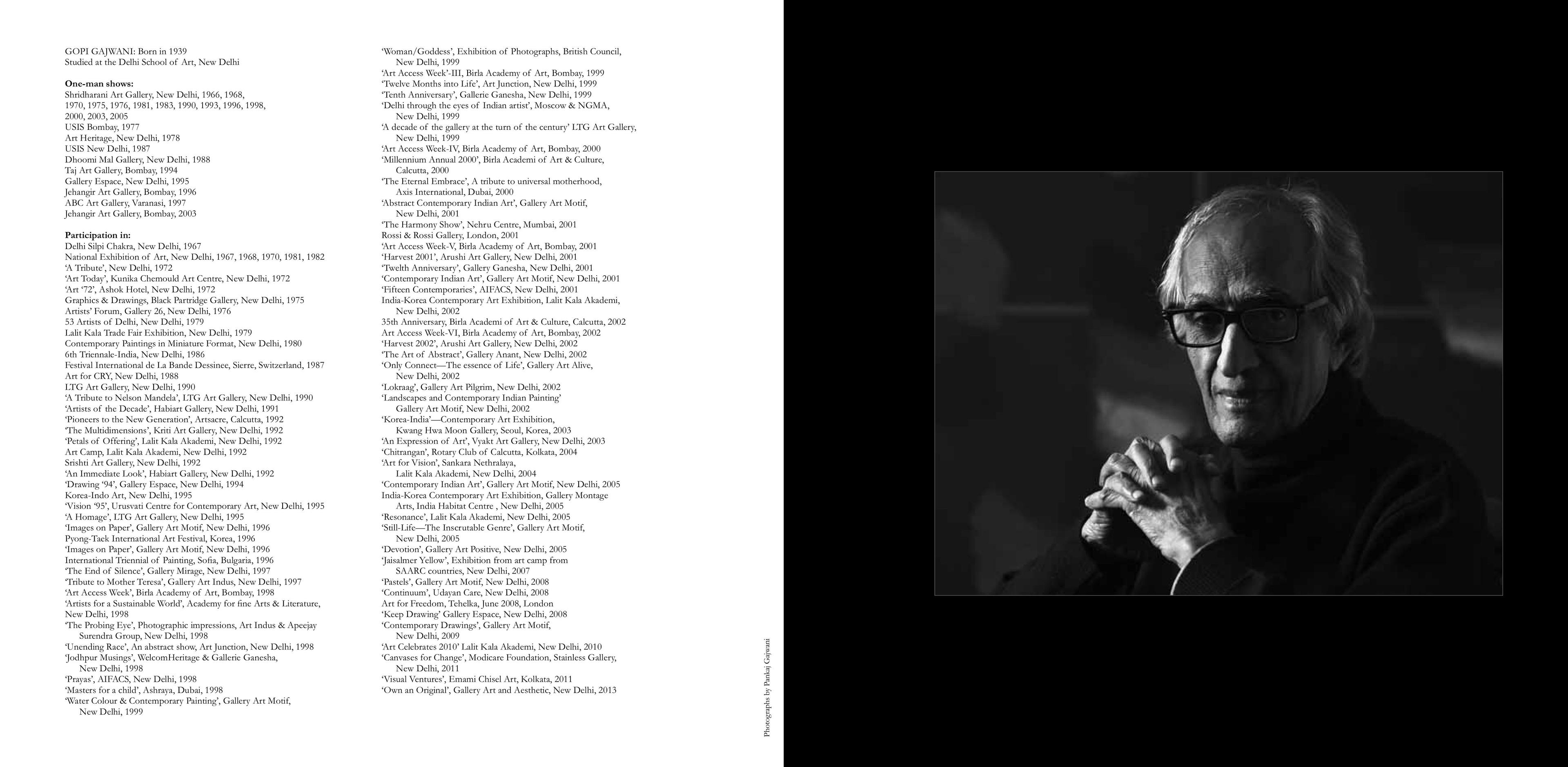 Middle page of the Exhibition Catalogue