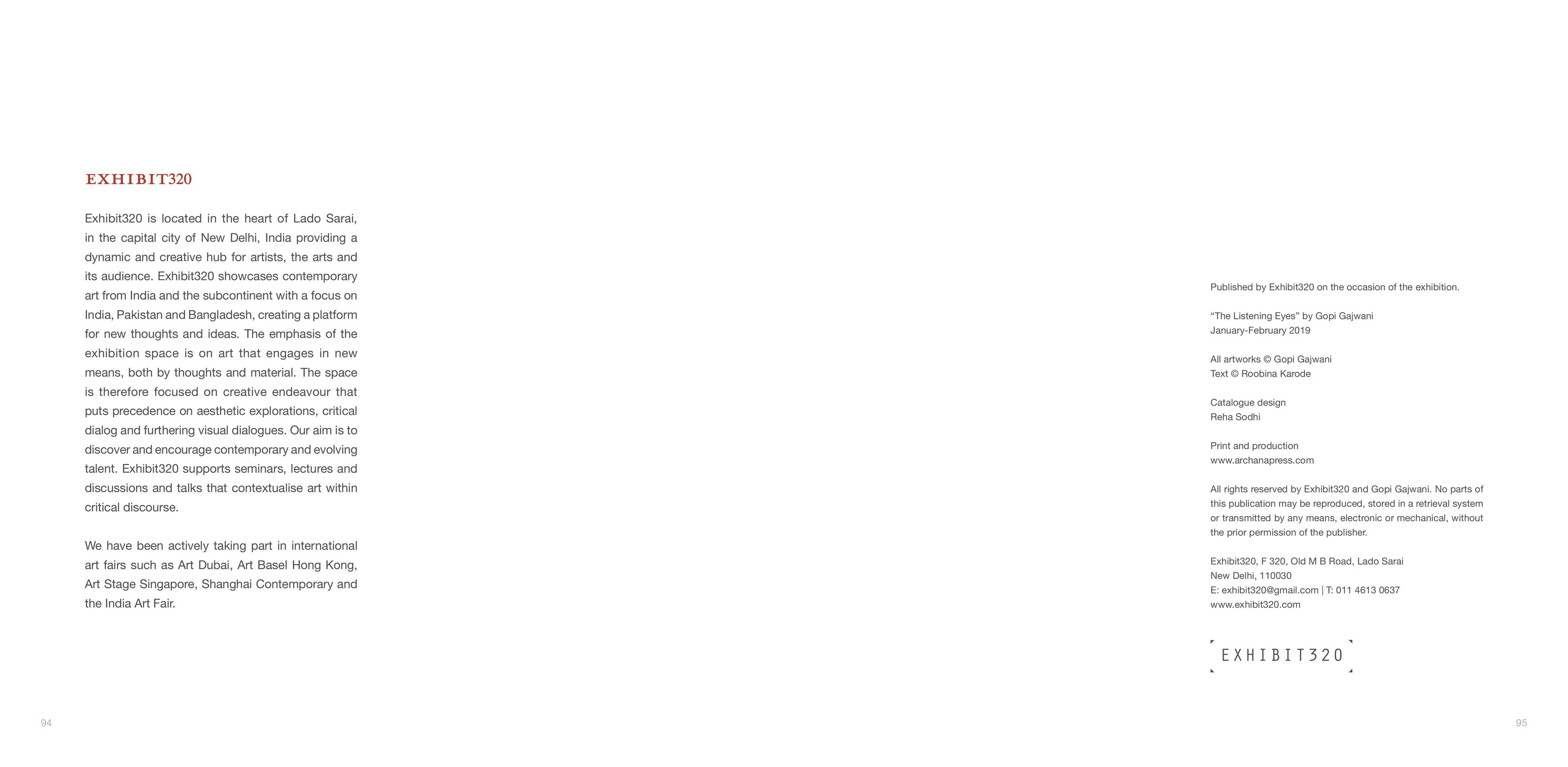 Middle page of the Exhibition Catalogue